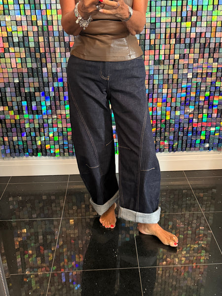 PRE ORDER - message to order Balloon leg dark wash Denim Jeans