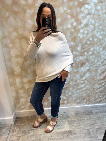 Soft knit Off the Shoulder Jumper