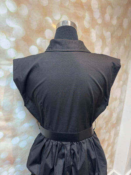 Studio Rouched Back Belted Dress