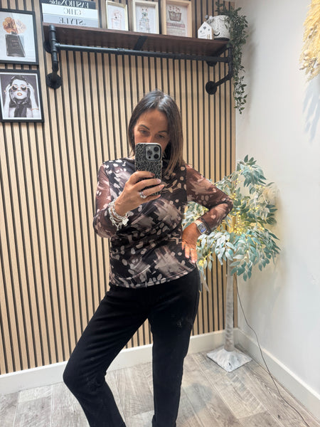 Studio Sheer Rouched  Top