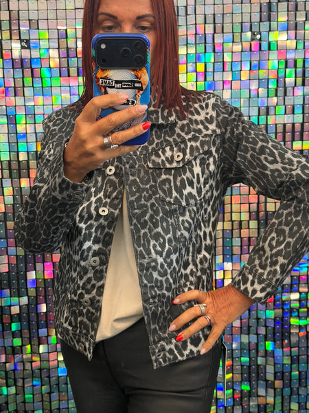 Canvas Leopard Jacket