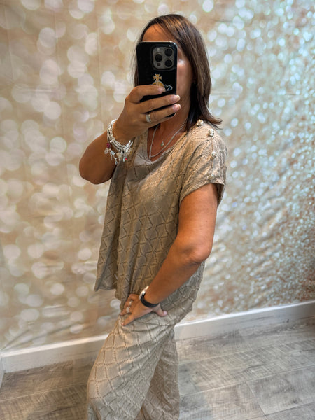 2 Piece Crepe Palazzo Trouser / Top set