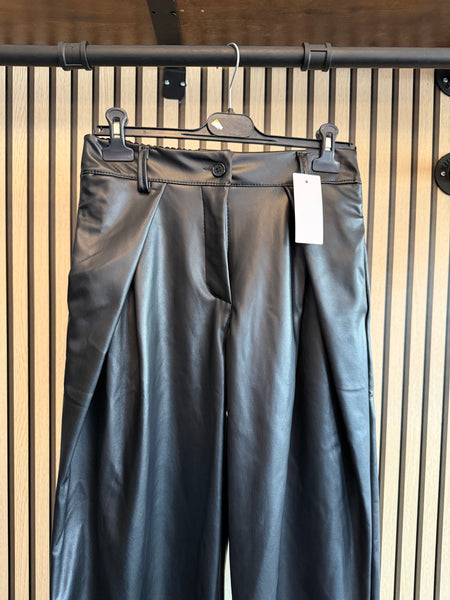 Pleather Wrap Trousers s