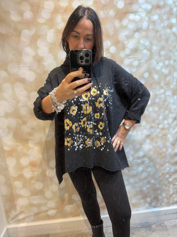 Leopard Splash Hooded Sweatshirt