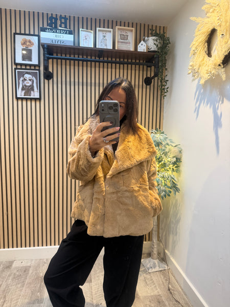 Soft Fur Cropped Jacket