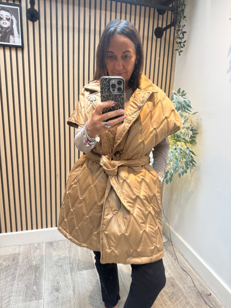 Quilted Belted Gilet