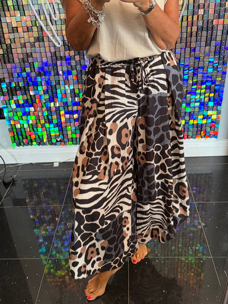 Animal  Split Leg Trousers