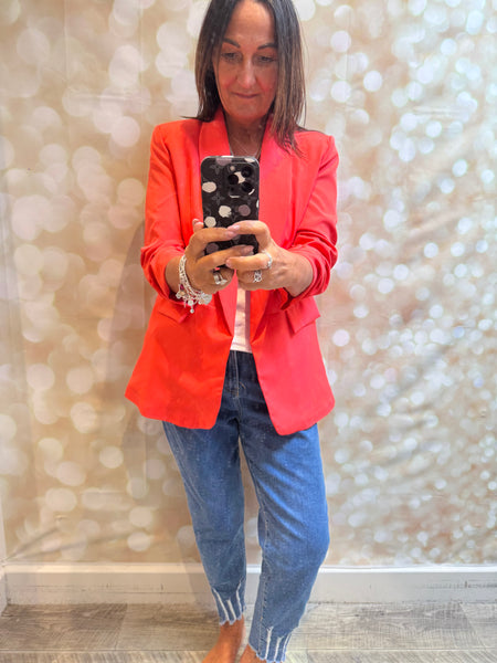 Rouched Sleeve Blazer