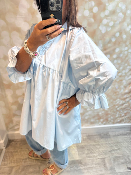 Fly Out Oversized Diamante Shirt