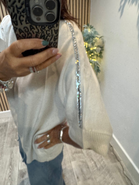 Soft Knit Jumper with embellished trim
