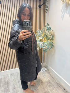 Studio Quilted Longline Coat