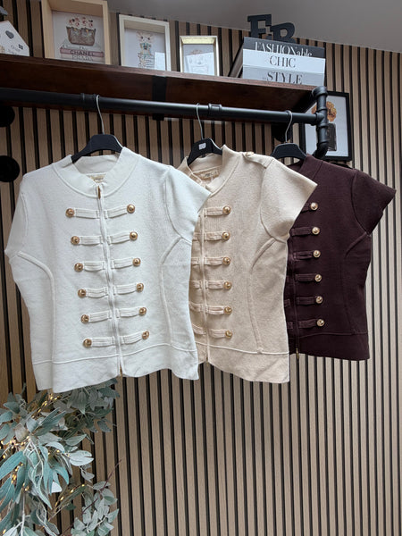 Fine knit Military Top