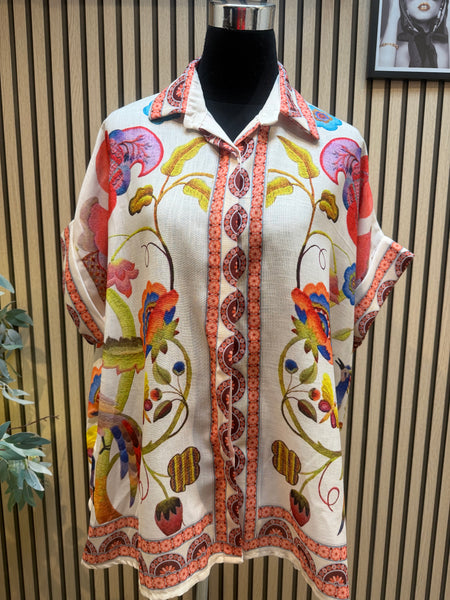Oversized Floral / Leaf Shirt