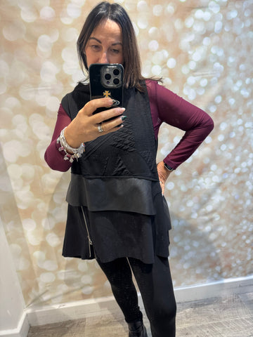 ID Textured Sleeveless Tunic