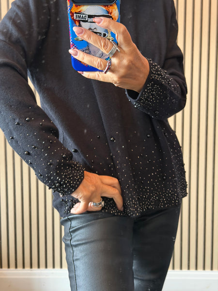 Embellished Hem / Cuff Soft Knit Jumper