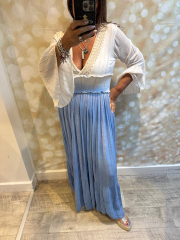 Ombre Cheesecloth Maxi Dress