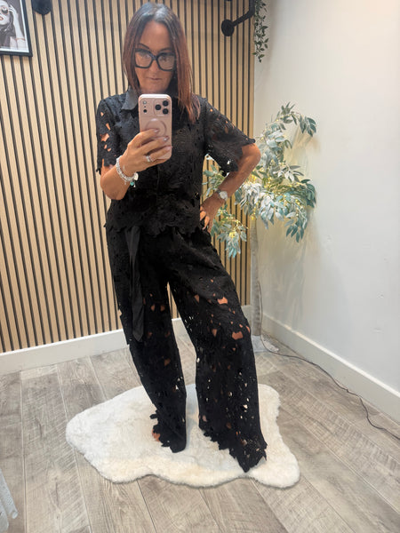 Lace 2 Piece Palazzo Trouser / Blouse  set