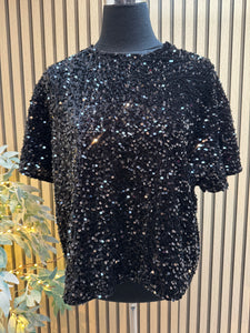 Velour / Sequin Boxy Top
