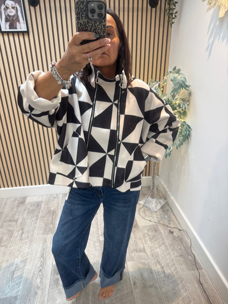 Double Zip Cropped Jacket