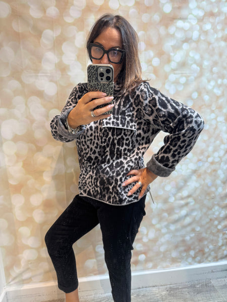 Knitted Leopard Jacket