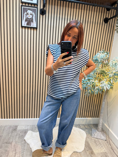 Striped Sleeveless T-shirt