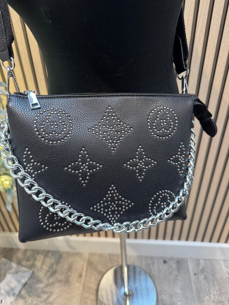 LV studded Triple Pocket Across Body Bag