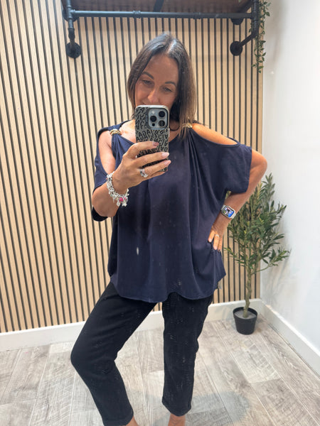 Soft Knit Cold Shoulder Jumper