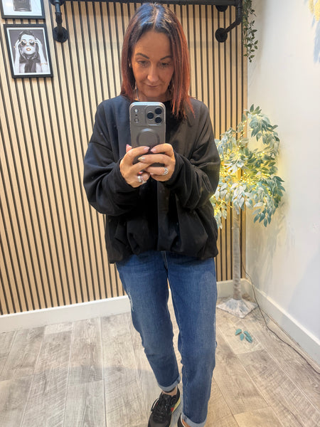 Bubble Hem Sweatshirt