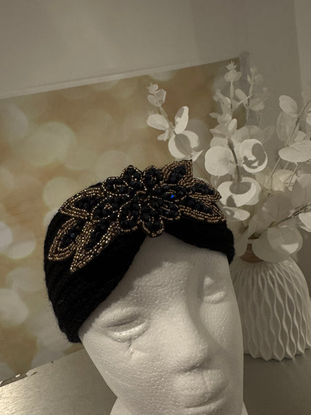 Chunky Knit Wooly headband with embellishment