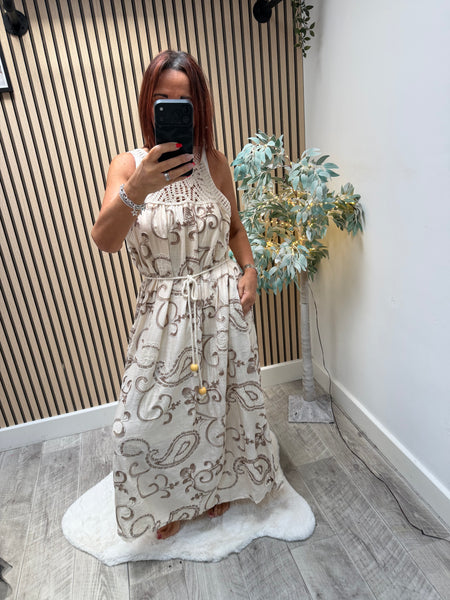 Studio Applique Paisley Maxi Dress