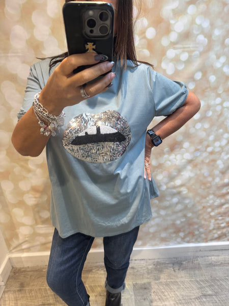 Sequin Lips  T shirt