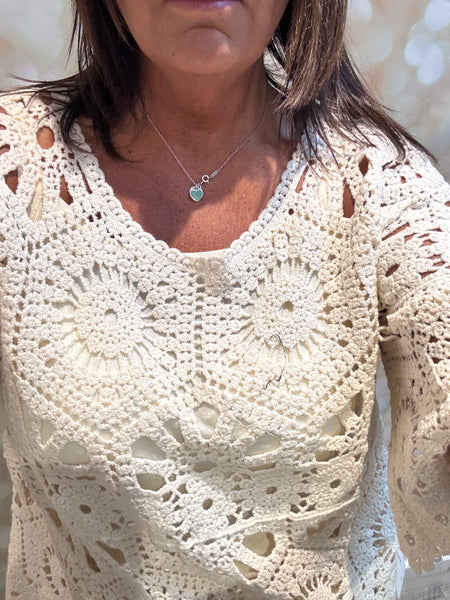 Crochet layered top