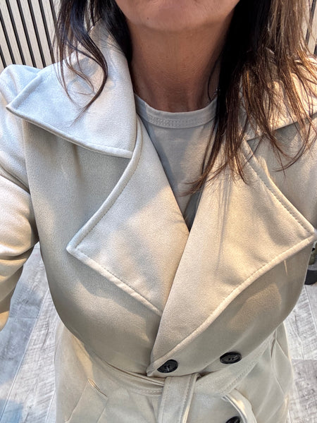 Suedette Soft Touch Trench Coat