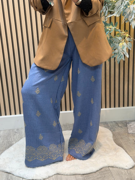 Denim look Palazzo  trousers