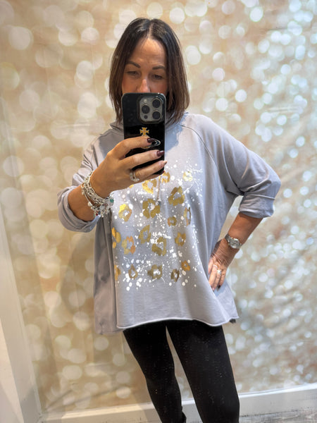 Leopard Splash Hooded Sweatshirt