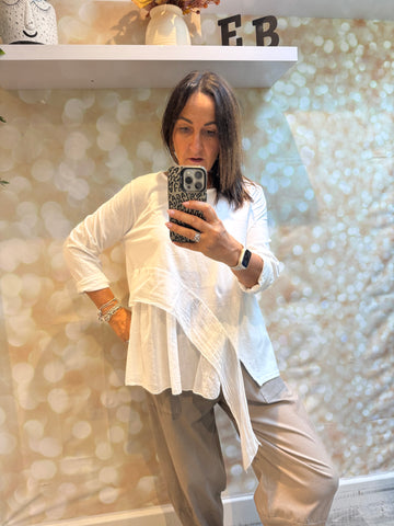 Side Frill Jersey Top