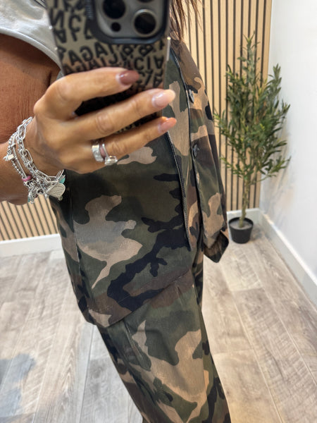 ID Needlecord Camo Trouser /Waistcoat Set
