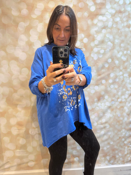 Leopard Splash Hooded Sweatshirt