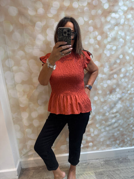 Studio shirred top