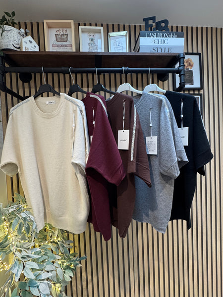 Soft Knit Jumper with embellished trim
