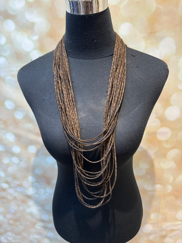Studio multi strand leopard Necklace