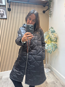 Studio Quilted Longline Coat