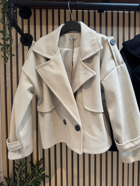 Herringbone Cropped Trench / Jacket