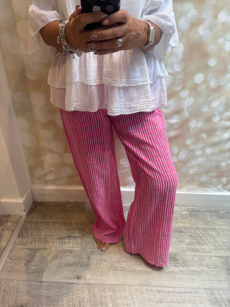 Linen mix Palazzo  trousers