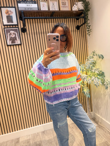 Stripe Chunky Knit Jumper