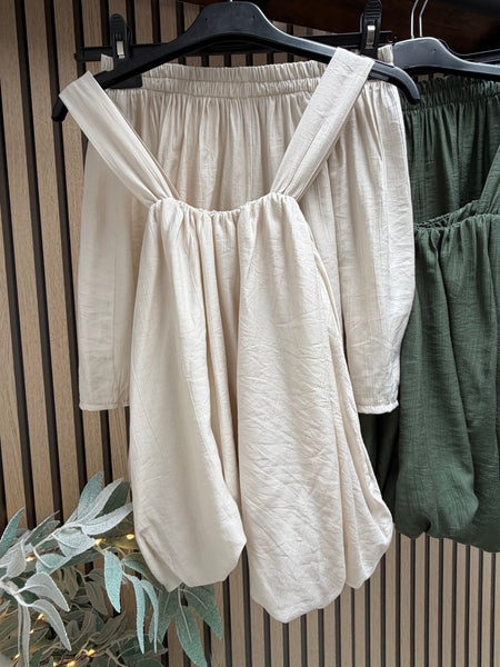 Bubble Hem Top / Shorts Set