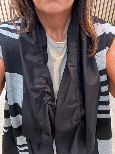 ID Striped waterfall waistcoat