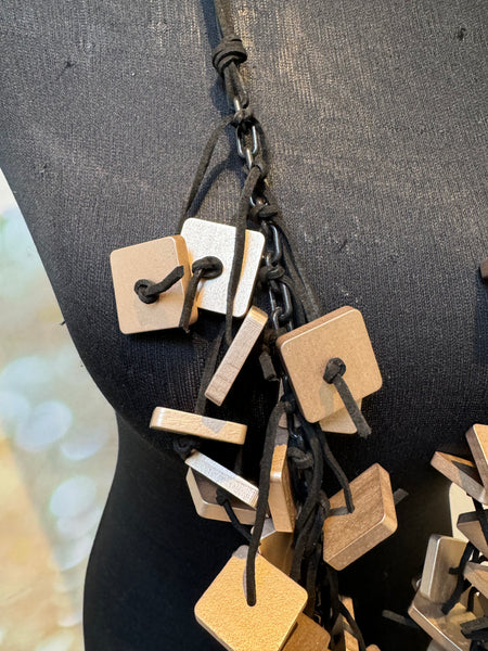 Metallic Square Necklace