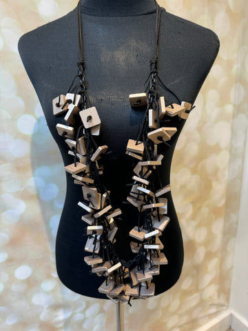 Metallic Square Necklace