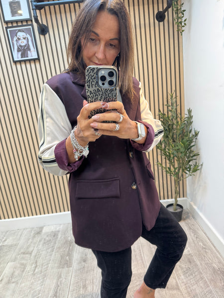 ID Striped waterfall waistcoat